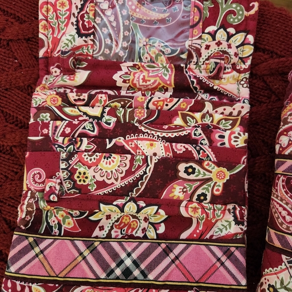 Vera Bradley Maroon and White Pouch - Picture 2 of 3